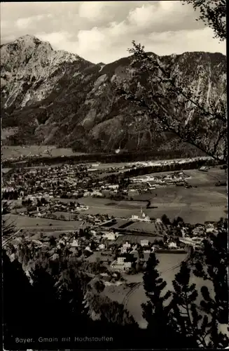 Ak Bayerisch Gmain Oberbayern, Panorama, Hochstauffen