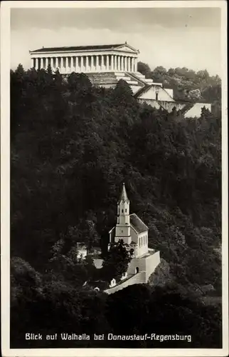 Ak Donaustauf in der Oberpfalz, Walhalla bei Regensburg