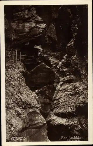 Foto Ak Oberstdorf im Oberallgäu, Breitachklamm