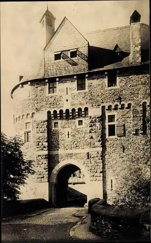 Ak Burg an der Wupper Solingen, Schloss Burg, Grabentor