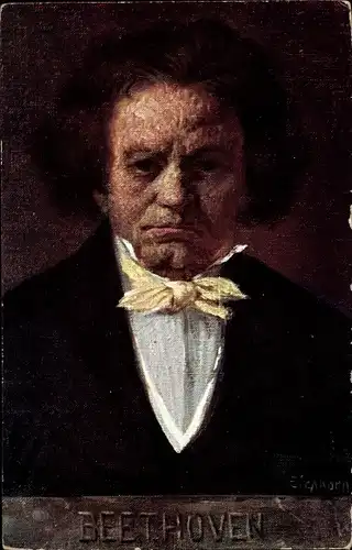 Künstler Ak Eichhorn, Komponist Ludwig van Beethoven, Portrait, BKWI 874 4