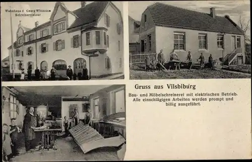 Ak Vilsbiburg in Niederbayern, Bau- und Möbelschreinerei, Wohnhaus Georg Wittmann, Schreinermeister