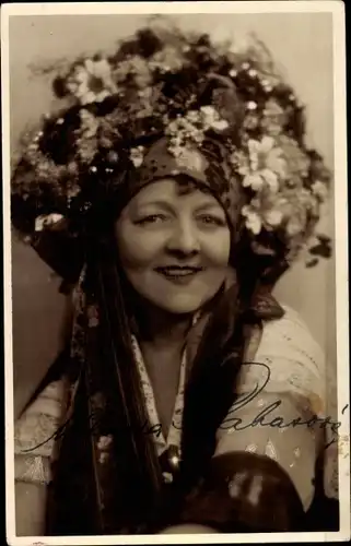 Ak Opernsängerin Milada Rabasová, Portrait, Autogramm
