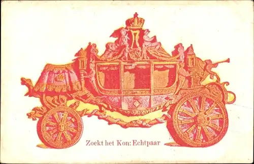 Mechanische Ak Königin Wilhelmina der Niederlande, Prinz Heinrich, Kutsche
