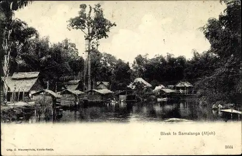 Ak Aceh Indonesien, Bivak te Samalanga, Dorfansicht