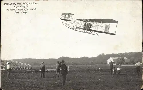 Ak Aviation, Opstijging der Vliegmachine type Wright op Groot Perssijn, nabij Den Haag