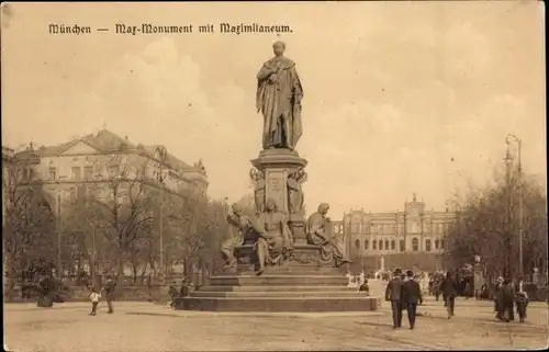 Ak München, Max-Monument, Maximilianeum