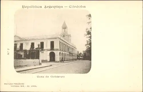 Ak Córdoba Argentinien, Casa de Gobierno