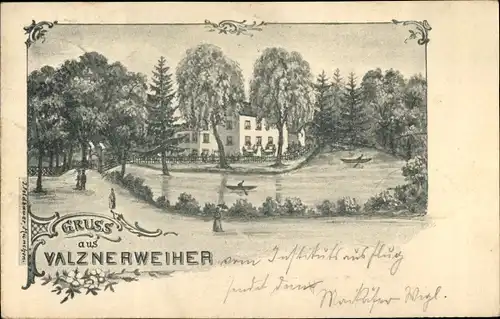 Ak Zerzabelshof Nürnberg in Mittelfranken Bayern, Valznerweiher