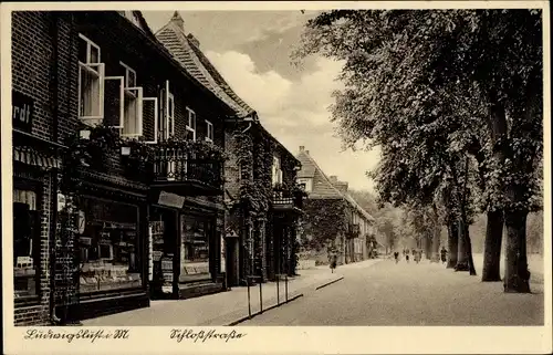 Ak Ludwigslust in Mecklenburg, Schloss-Straße, Geschäft