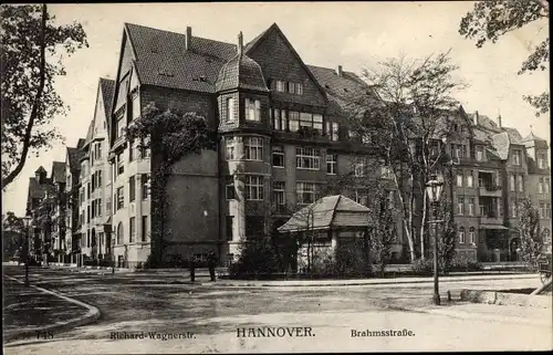 Ak Hannover in Niedersachsen, Richard Wagner Straße, Brahmsstraße