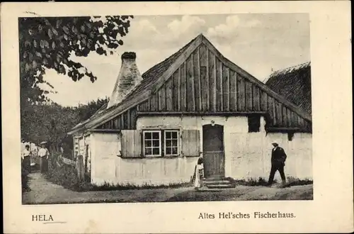 Ak Hel Hela Gdańsk Danzig, altes Fischerhaus