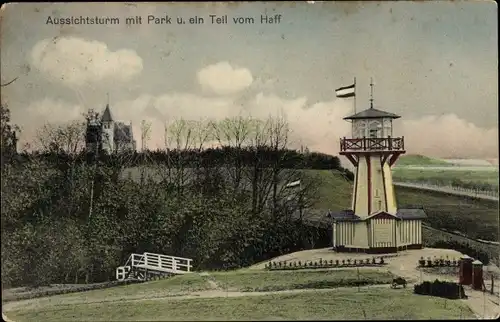 Ak Primorsk Fischhausen Kaliningrad Königsberg Ostpreußen, Aussichtsturm, Park, Haff