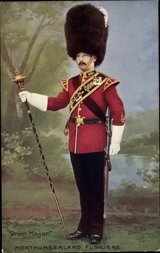 Ak Northumberland Fusiliers, Tambourmajor