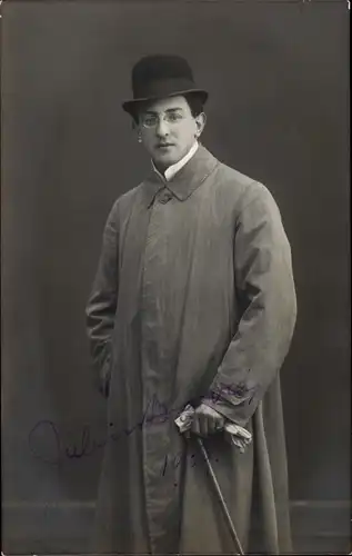 Ak Schauspieler Julius Barré, Portrait, Autogramm