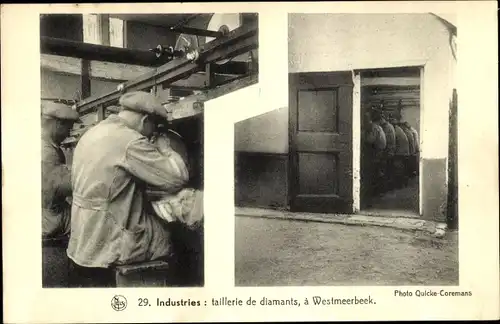 Ak Westmeerbeek Hulshout Flandern Antwerpen, Diamantschleifen