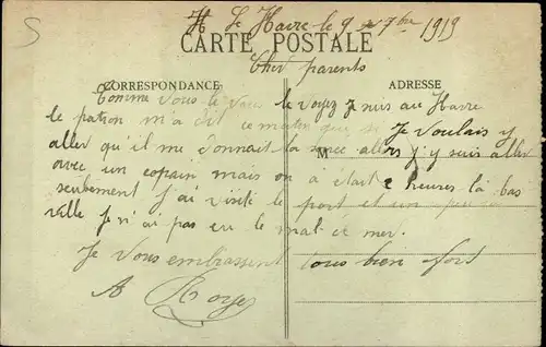 Ak Dampfer France, CGT, French Line