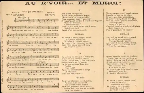 Lied Ak Au R'voir et Merci, Dalbret