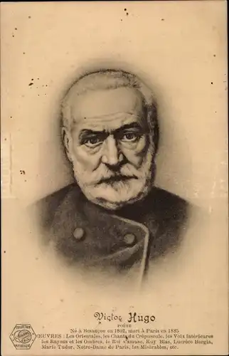 Ak Schriftsteller Victor Hugo, Portrait