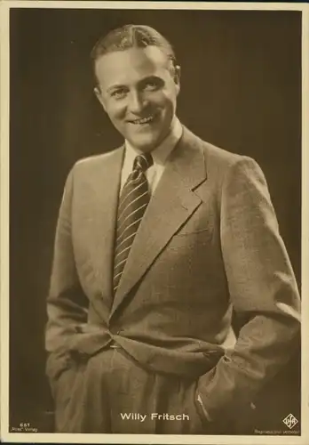 Ak Schauspieler Willy Fritsch, Portrait, Ufa Film