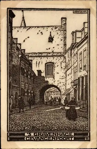 Künstler Ak 's Gravenhage Den Haag Südholland, Gevangenpoort