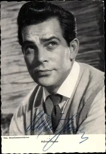 Ak Schauspieler Adrian Hoven, Portrait, Autogramm