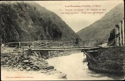 Ak Katalonien, Valle de Aran, Puente de Rey, Pyrenäen