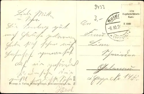 Ak Grünhain Beierfeld im Erzgebirge Sachsen, Panorama, König Albert Turm