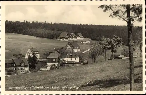 Ak Tellerhäuser Breitenbrunn Erzgebirge, Teilansicht, Schneiders Gasthof