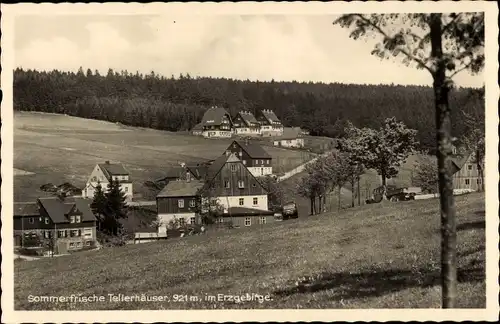 Ak Tellerhäuser Breitenbrunn Erzgebirge, Teilansicht, Schneiders Gasthof
