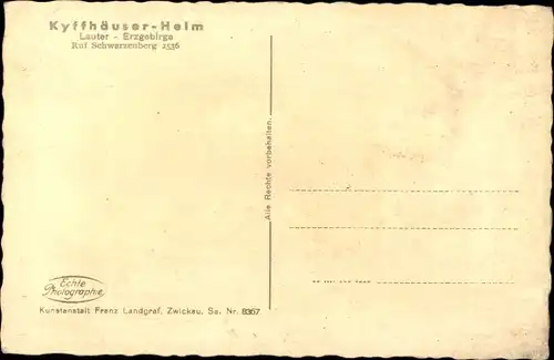 Ak Lauter im Erzgebirge Sachsen, Kyffhäuser-Heim