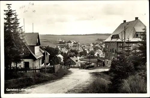 Ak Carlsfeld Eibenstock im Erzgebirge, Teilansicht, Straße