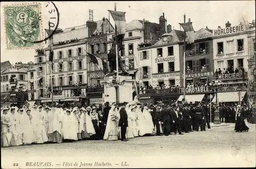 Ak Beauvais Oise, Jeanne Hachette-Feierlichkeiten