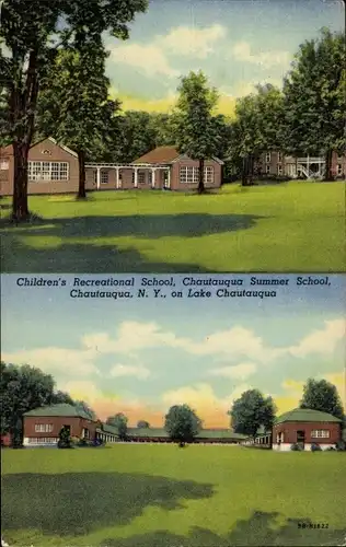 Ak Chautauqua New York, Sommerschule, Freizeitschule für Kinder, Lake Chautauqua