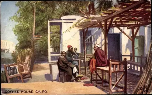Ak Kairo Kairo Ägypten, Kaffeehaus