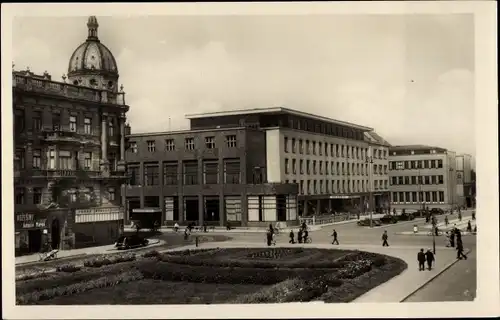 Ak Pardubice Pardubitz Stadt, Straßenpartie