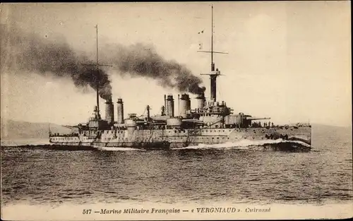 Ak Französisches Kriegsschiff, Vergniaud
