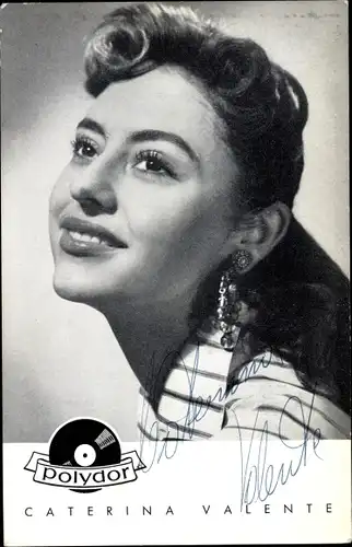 Ak Schauspielerin und Sängerin Caterina Valente, Portrait, Autogramm