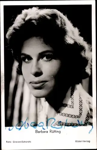 Ak Schauspielerin Barbara Rütting, Die Freundin meines Mannes, Autogramm