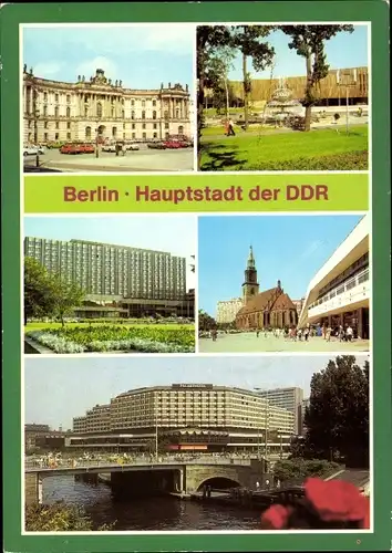 Ak Berlin Mitte, Alte Bibliothek am Bebelplatz, Pionierpalast "Ernst Thälmann", Hotel Metropol
