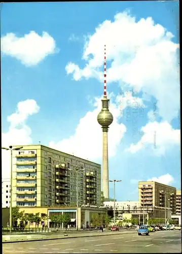 Ak Berlin, Karl Marx Allee, Fernsehturm