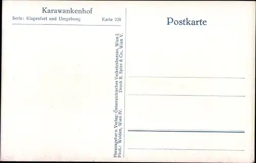 Ak Klagenfurt am Wörthersee Kärnten, Karawankenhof