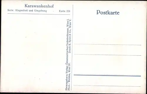 Ak Klagenfurt am Wörthersee Kärnten, Karawankenhof