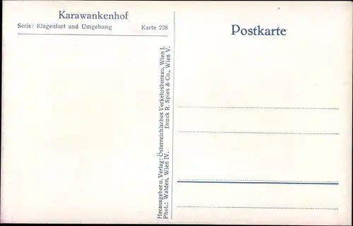 Ak Klagenfurt am Wörthersee Kärnten, Karawankenhof