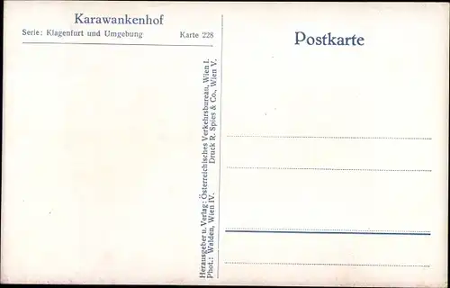 Ak Klagenfurt am Wörthersee Kärnten, Karawankenhof