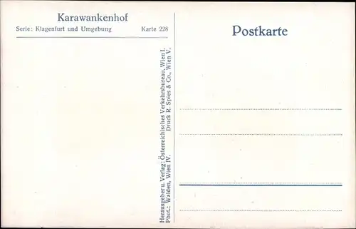 Ak Klagenfurt am Wörthersee Kärnten, Karawankenhof