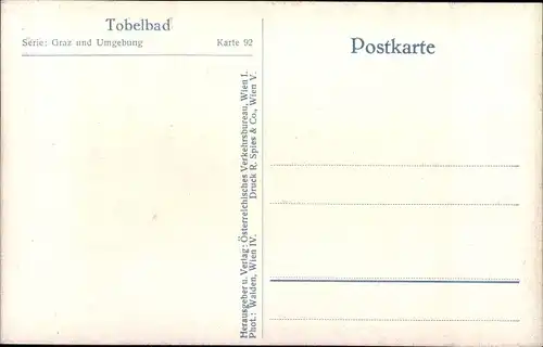 Ak Tobelbad Steiermark, Teilansicht mit Pfarrkirche