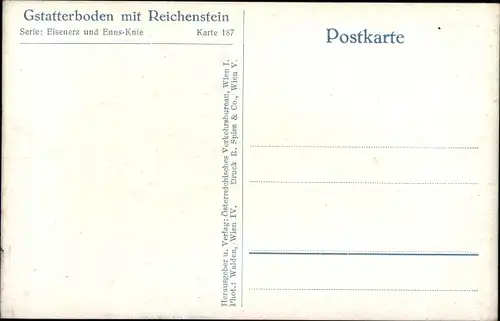 Ak Gstatterboden Admont Steiermark, Bahnhof, Reichenstein