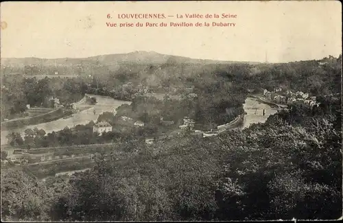 Ak Louveciennes Yvelines, Seine-Tal, Parc du Pavillon de la Dubarry