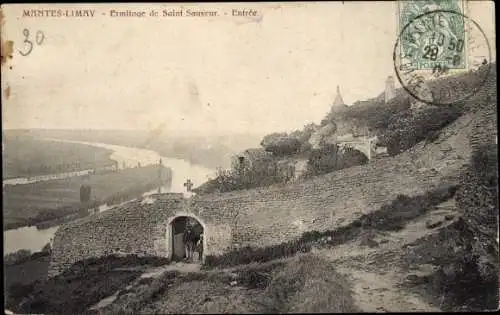 Ak Mantes sur Seine Yvelines, Ermitage Saint Sauveur